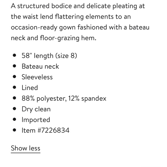 Sansa Bateau neck gown - Picture 7 of 7